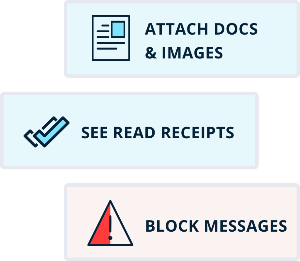 Mobile app messages on cards